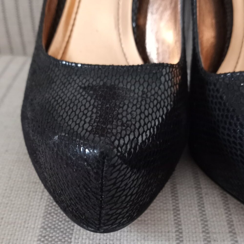 'Bcbgeneration' Parade Solid Black Leather Heels … - image 5